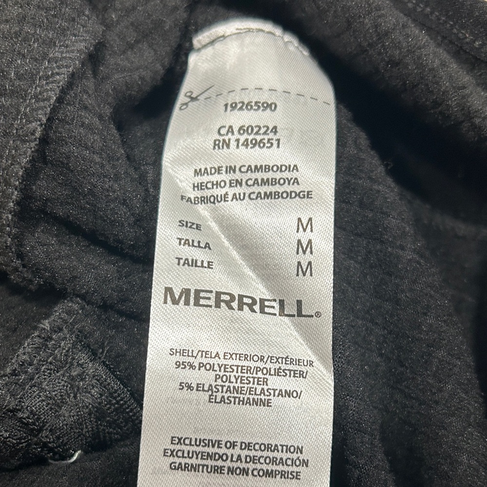 Merrell Men's Black Quarter-Zip Pull over 1/4 Jacket size Medium - Picture 8 of 8
